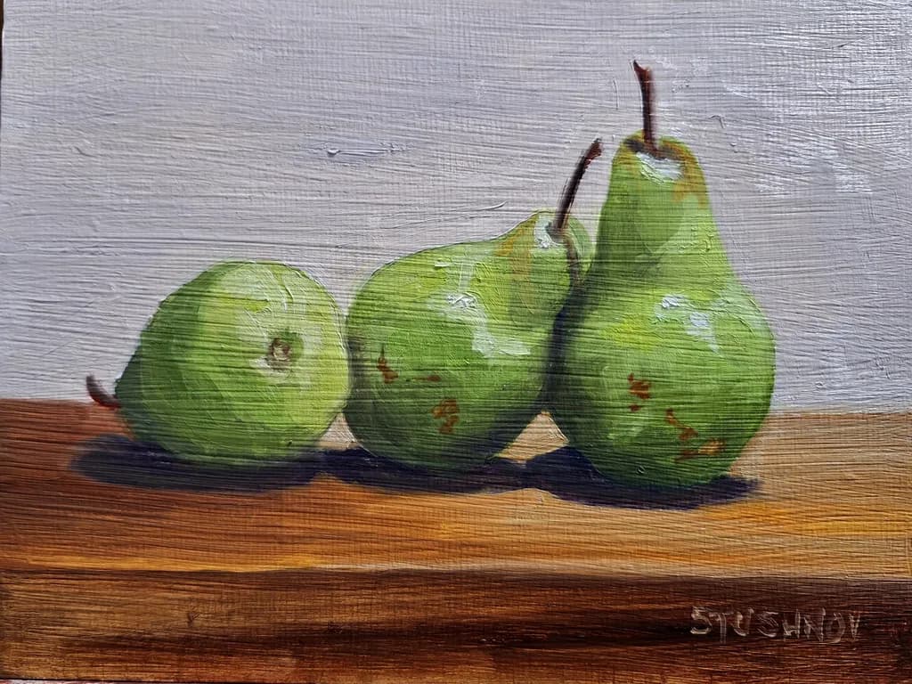 Three Green Pears