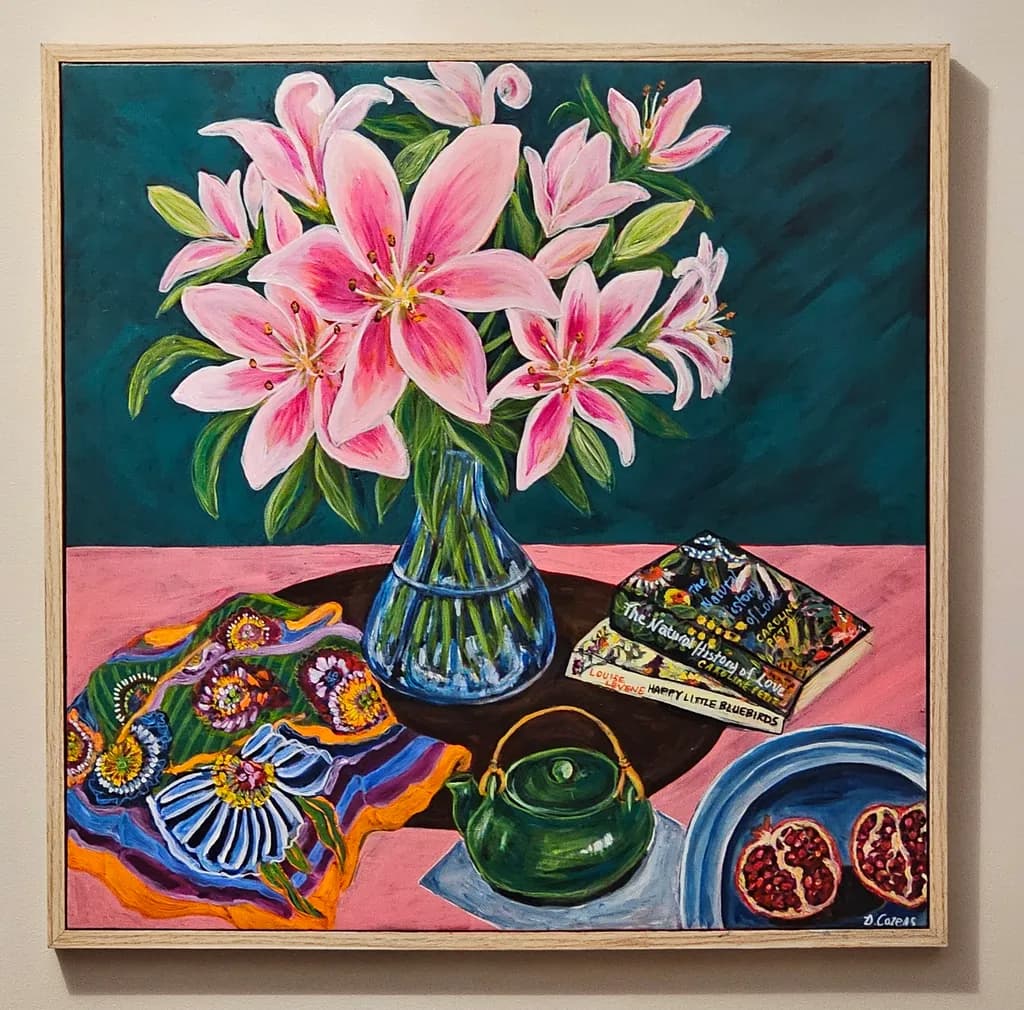 Pink Lilies and Pages