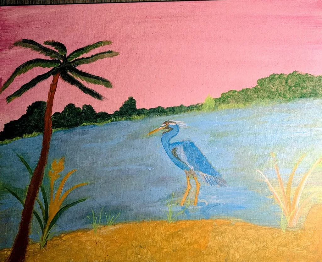 Pink Dusk Heron