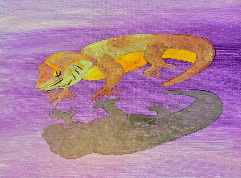 Luminous Gecko Reflection