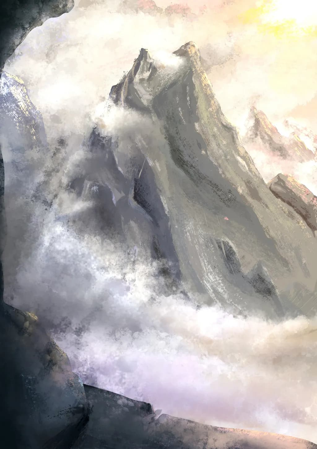 Misty Mountain Sunrise