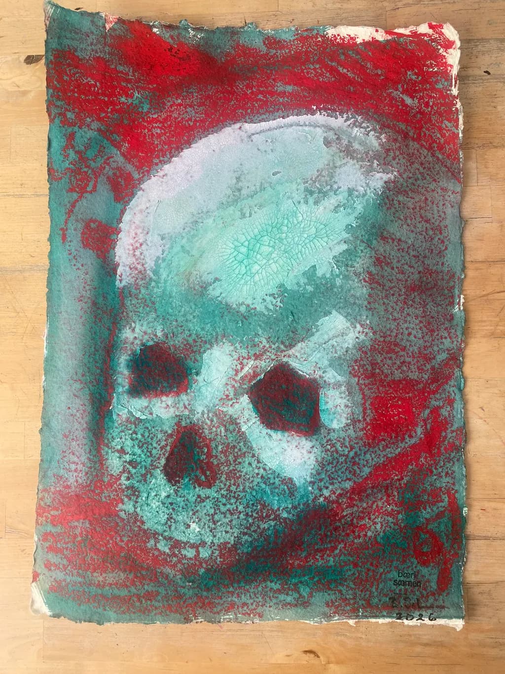 Crimson Veins Skull