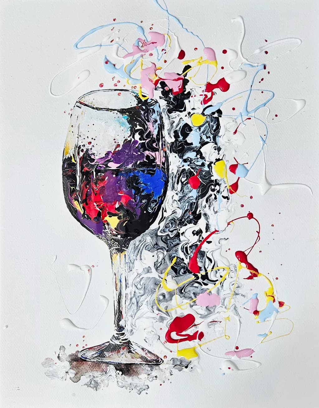 Colorful Wine Glass