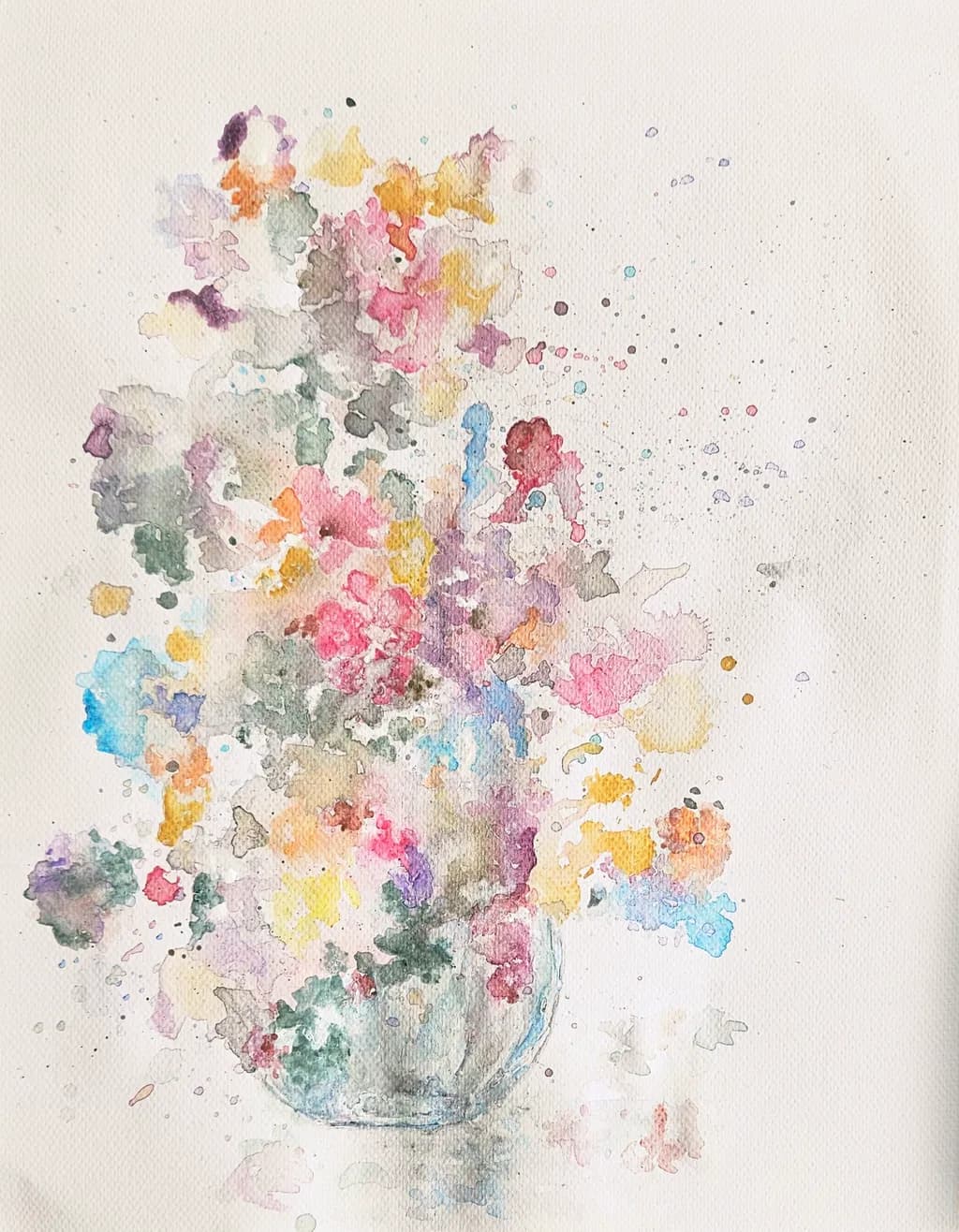 Abstract Flowers in Vase