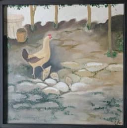 Gallina con pollitos