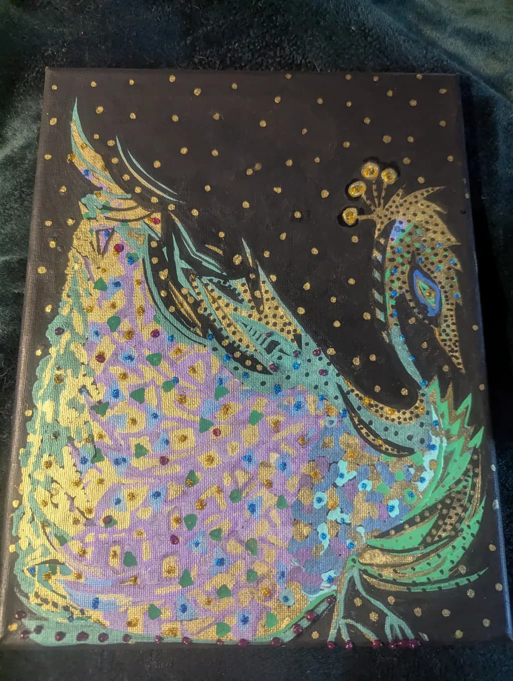 Golden Peacock Mosaic