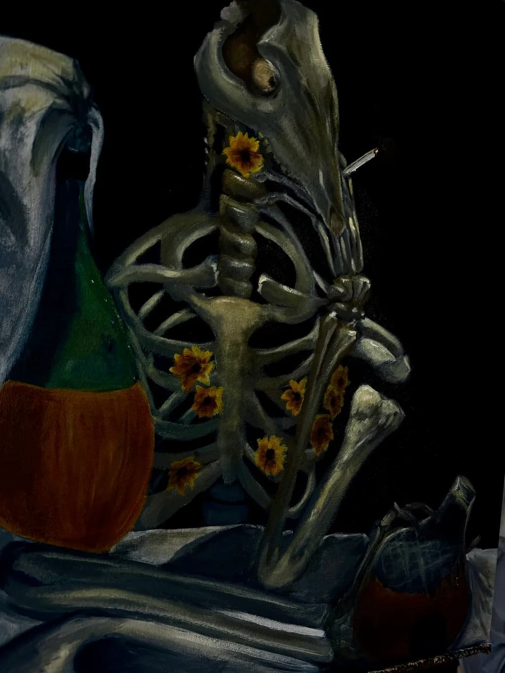 Sunflower Skeleton Smoke