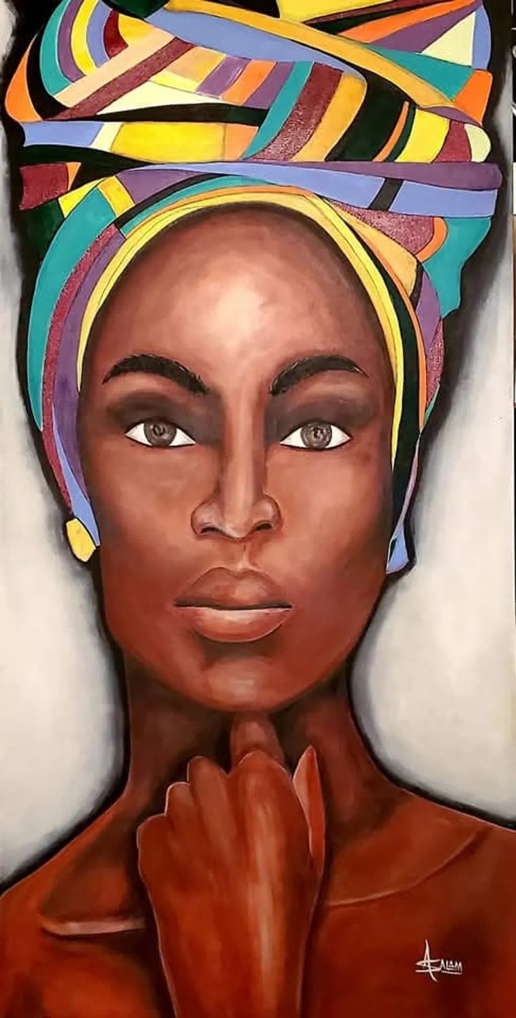 Colorful Headwrap Portrait