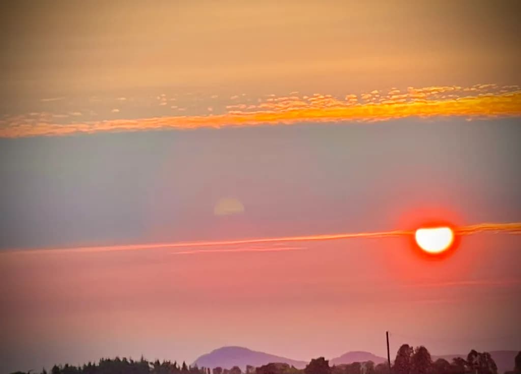 Sunset Over Hills