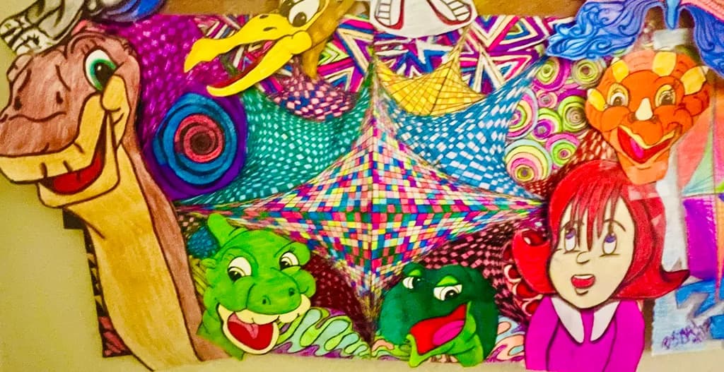 Colorful Cartoon Collage