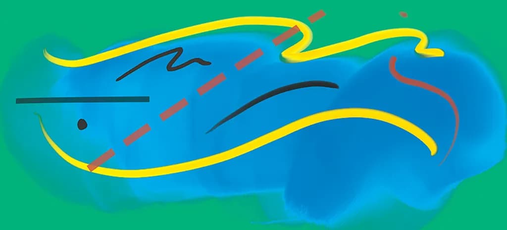 Red Bisecting Yellow