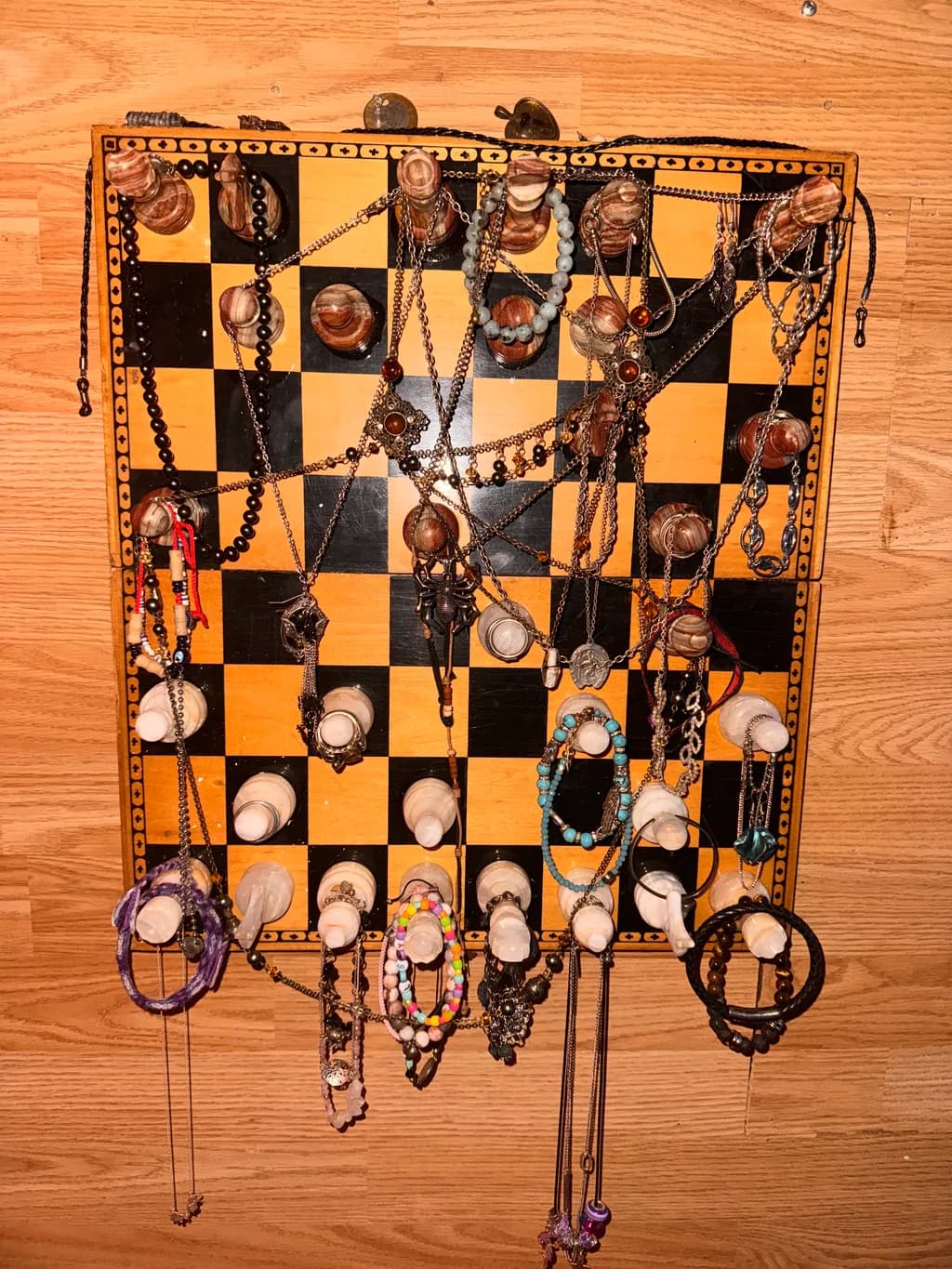 Chessboard Jewelry Organizer
