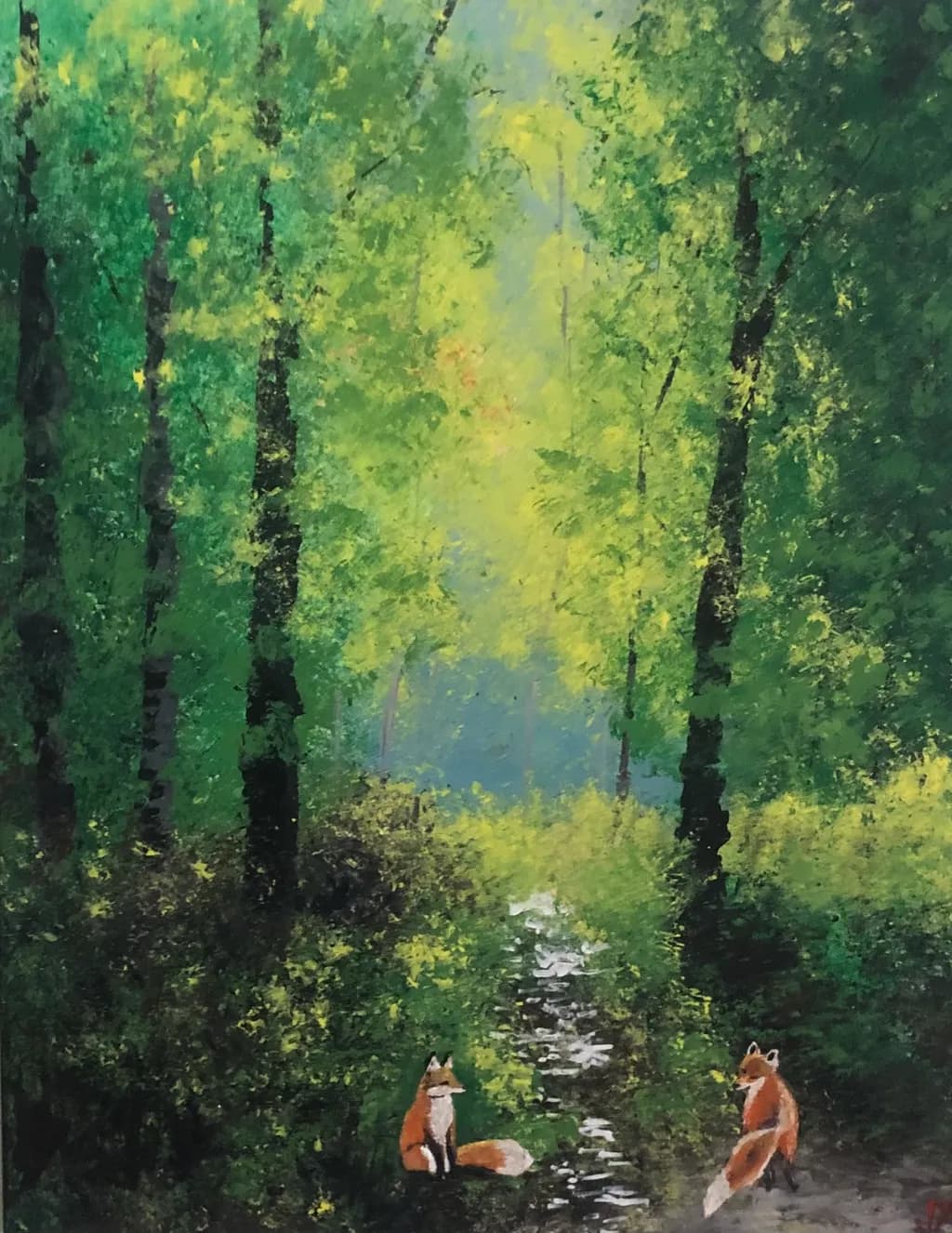 Forest Stream Foxes