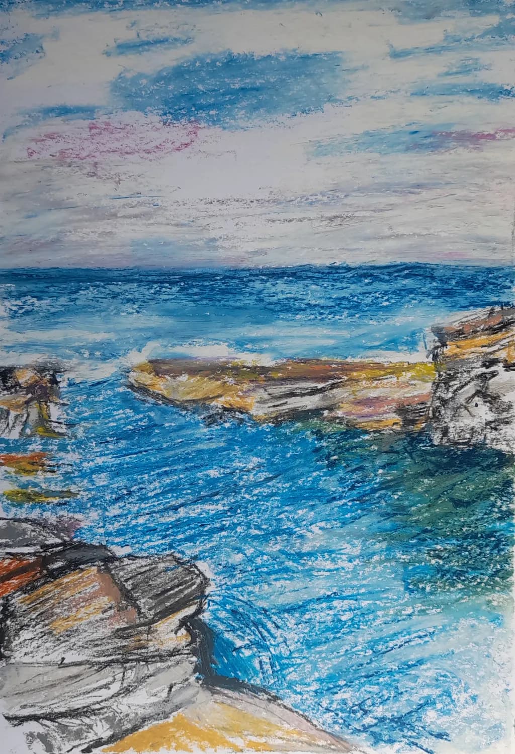 Coastal Cliffs and Sea