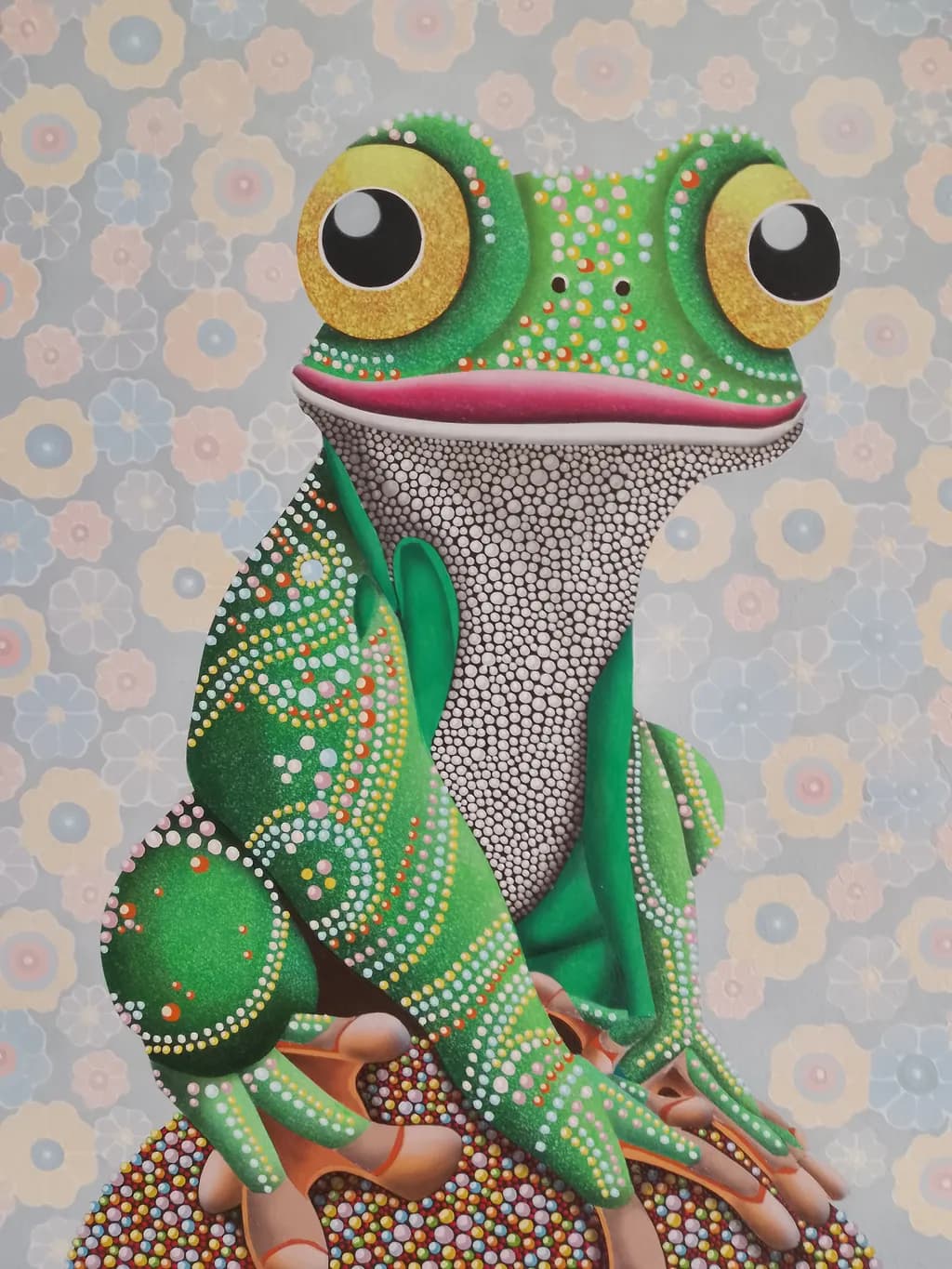 Pointillist Frog