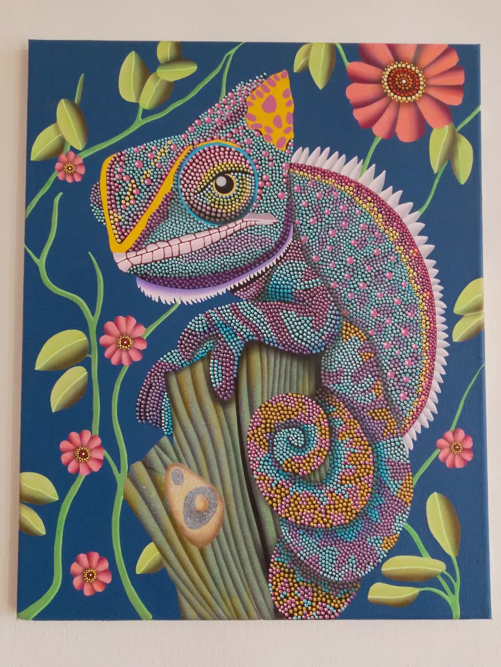Dot Mosaic Chameleon