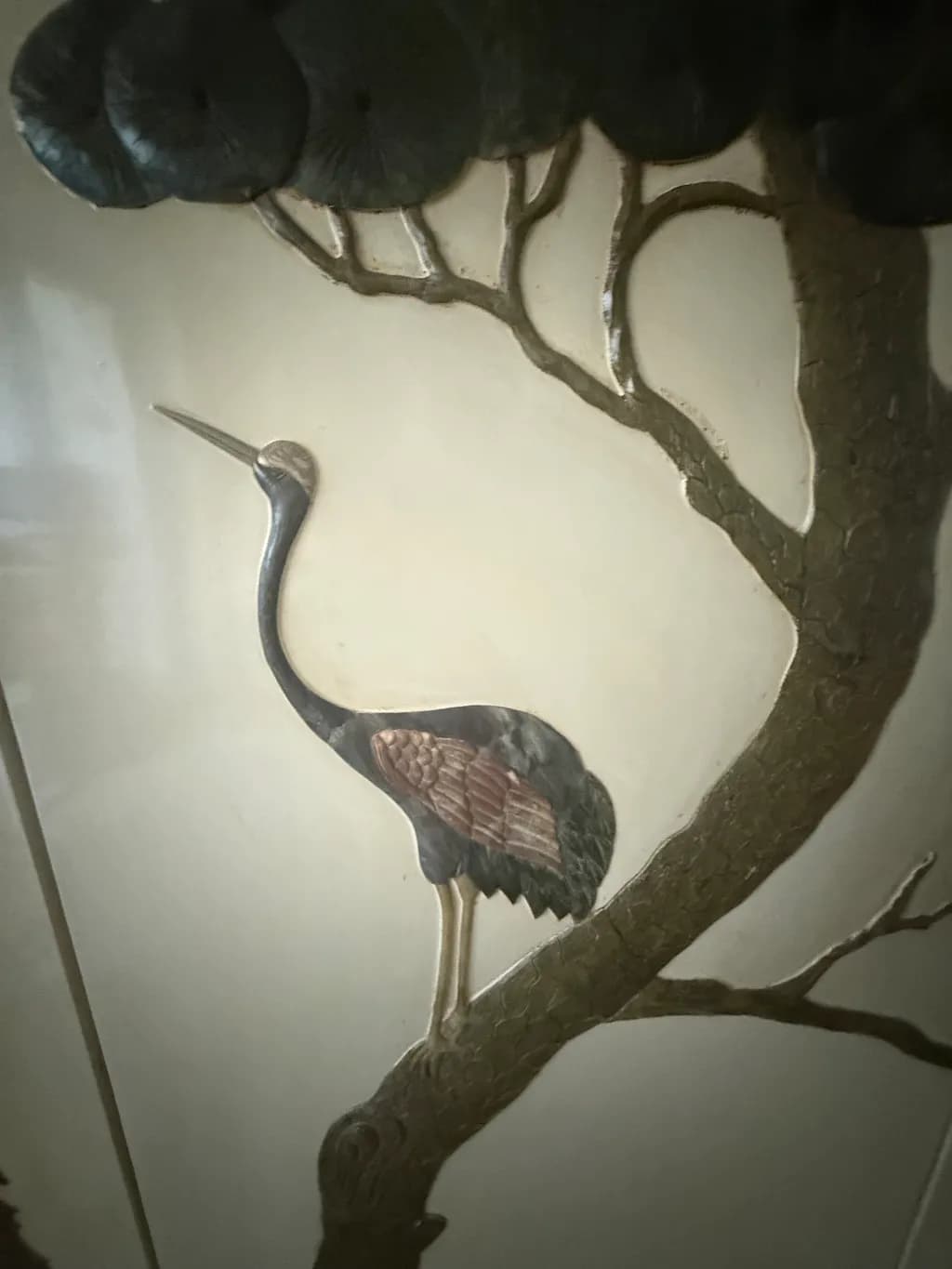 Crane on Branch