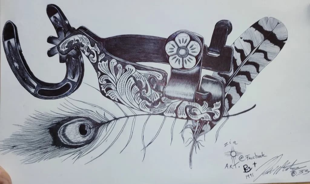 Intricate Spurs and Feathers