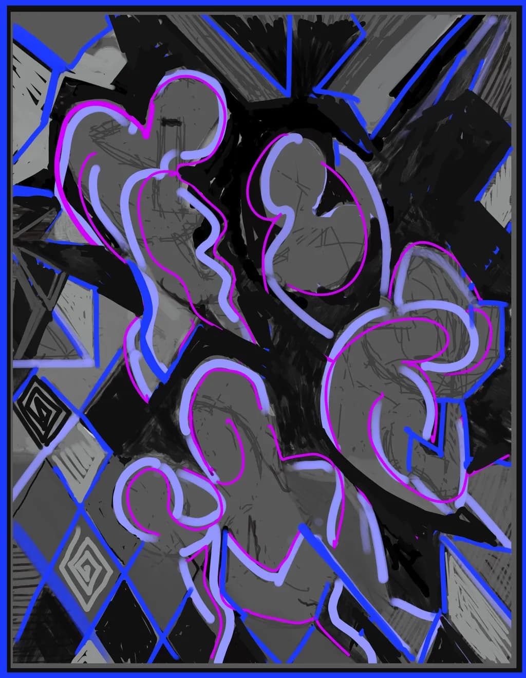 Neon Silhouettes