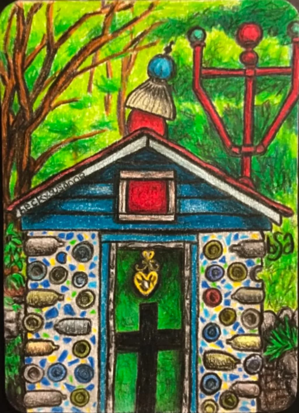 Bottle Mosaic Cottage