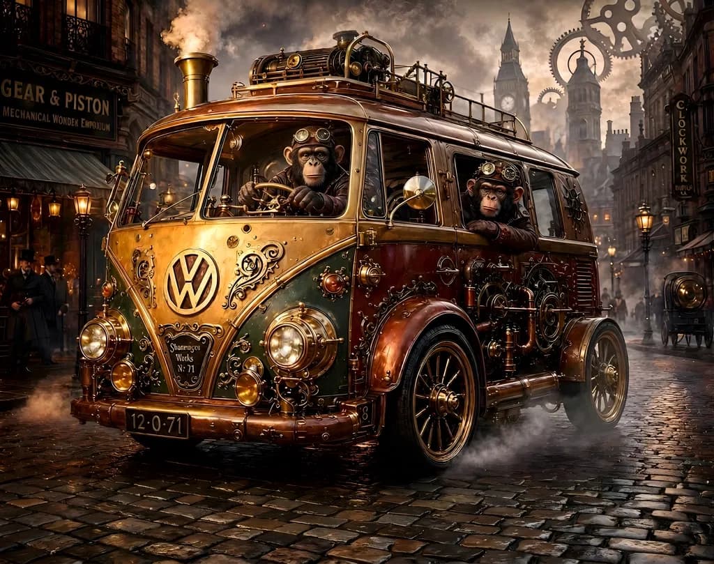 Steampunk Chimps Ride