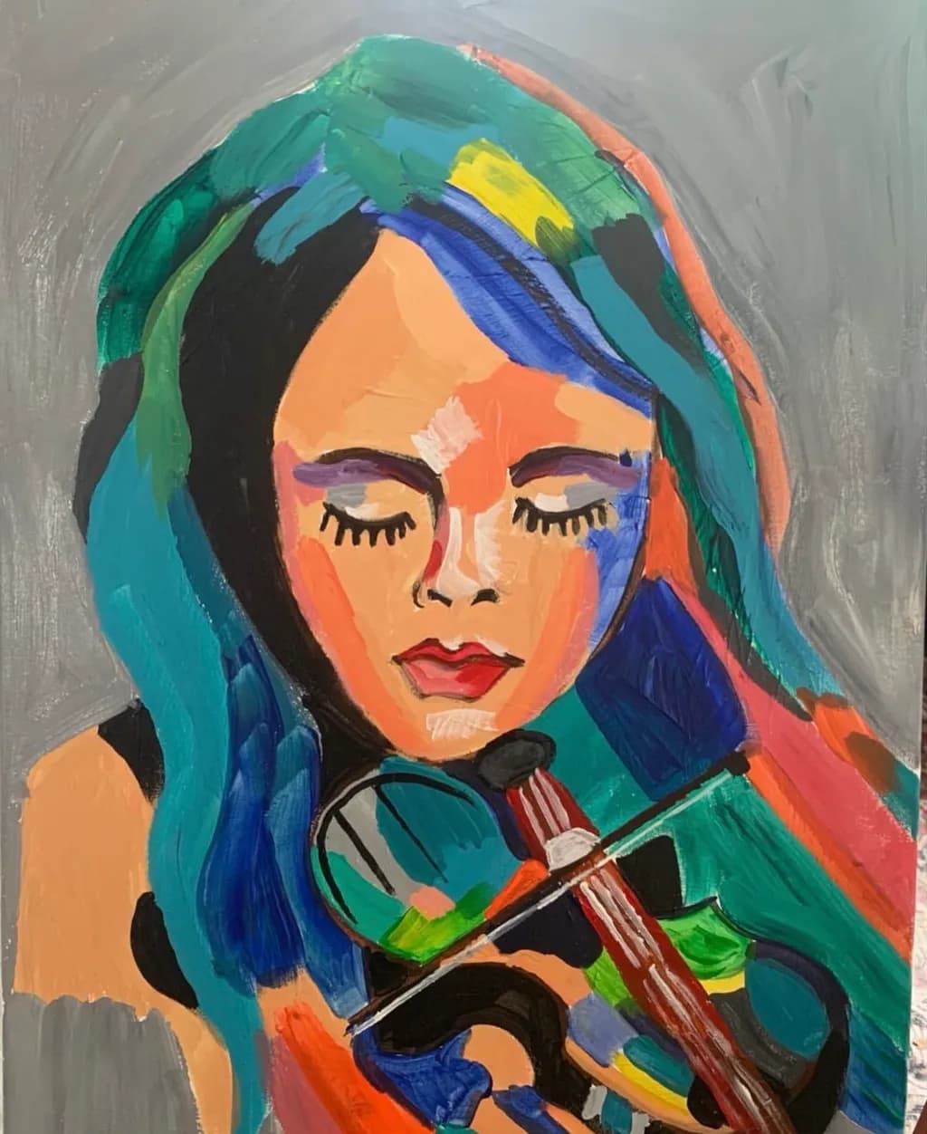 Colorful Violinist