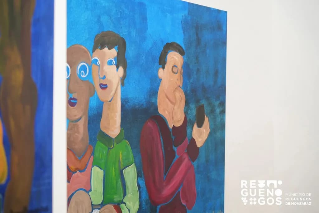 Blue Figures Conversation