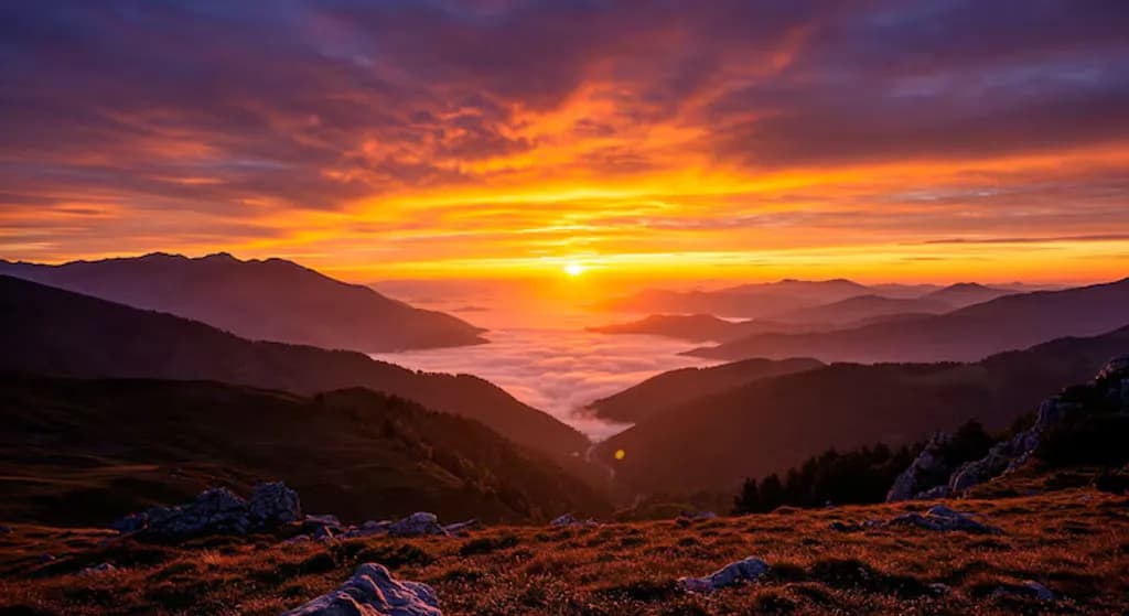 Mountain Sunrise Glow