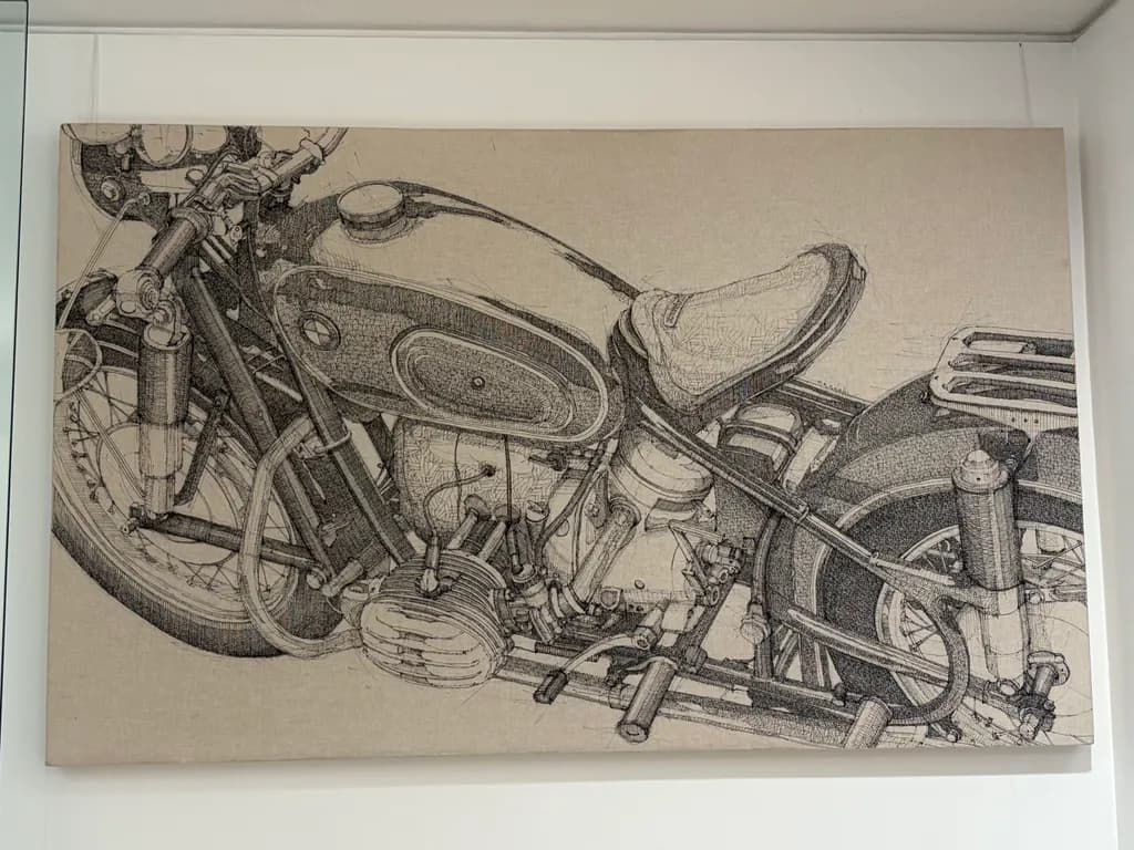 Vintage Motorcycle Blueprint