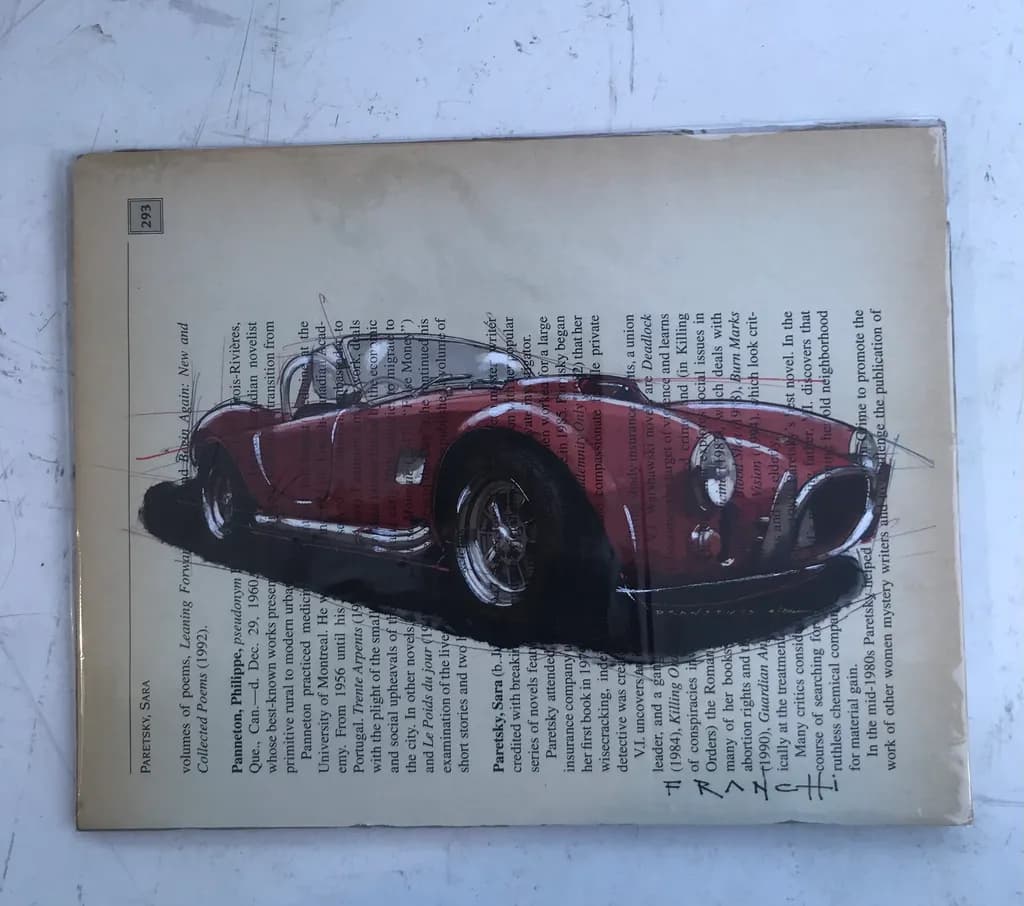 Crimson Roadster on Text