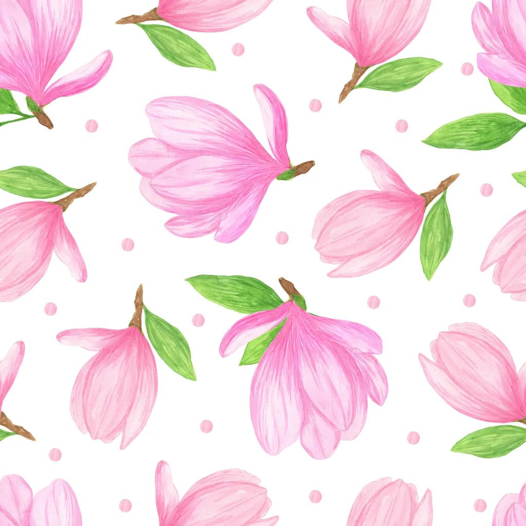 Pink Magnolia Blossoms