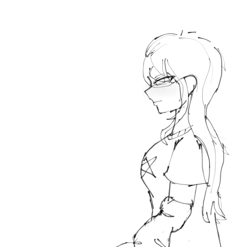 Profile Sketch with Glasses