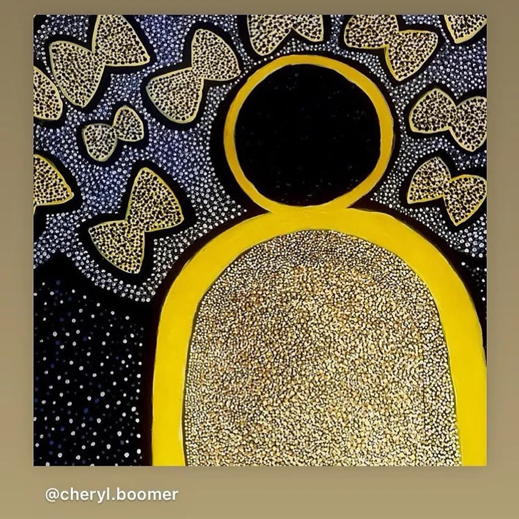 Abstract Yellow Dots Pattern