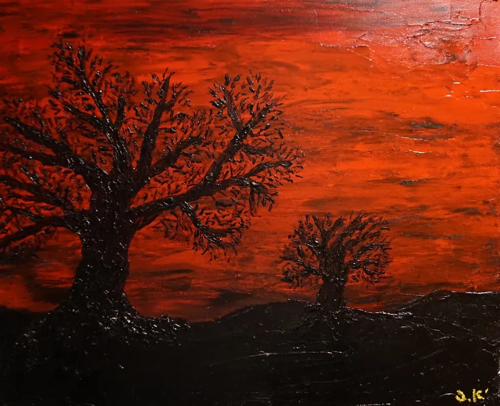 Crimson Silhouettes