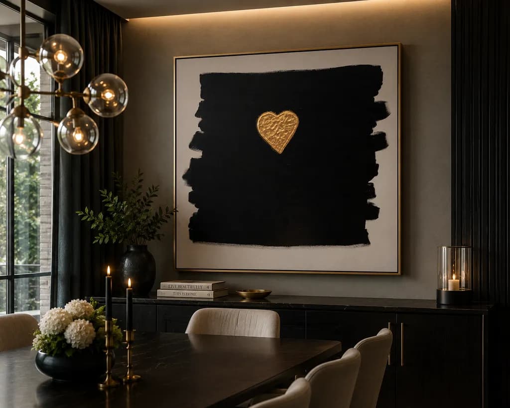 Golden Heart Canvas