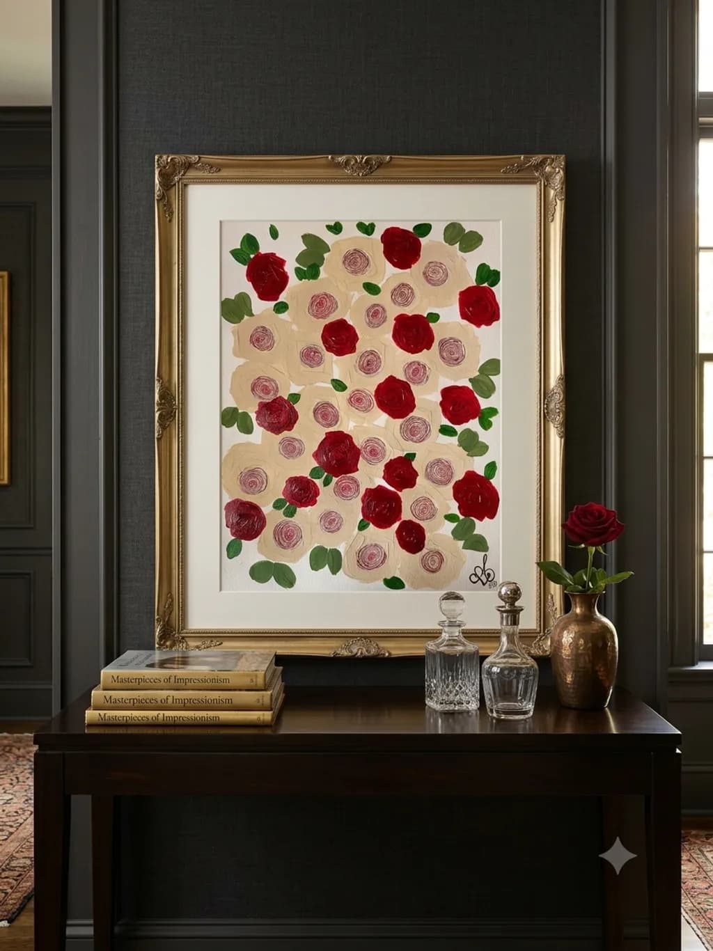 Red and Cream Blooms