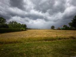 Storm Over Harvested Fields