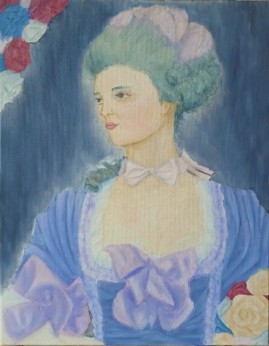 Blue Rococo Elegance