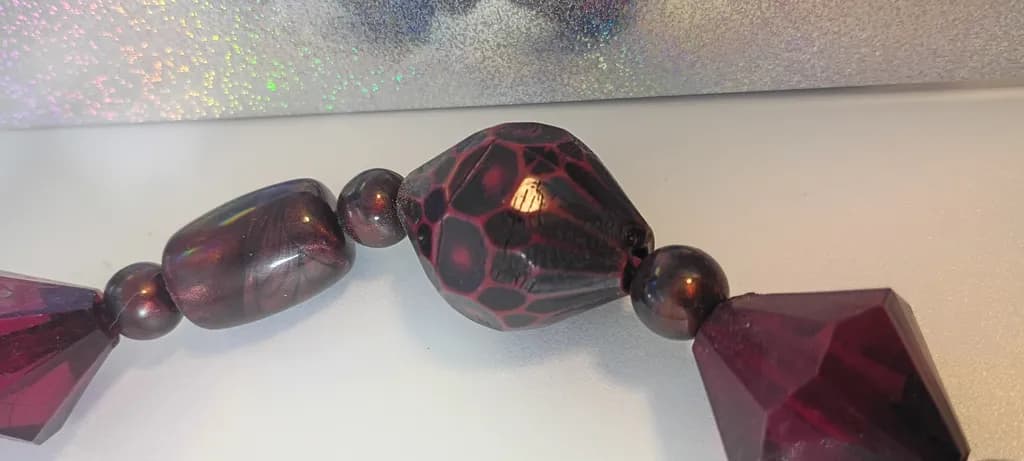 Crimson Mosaic Beads