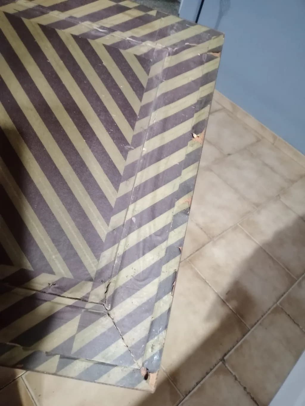 Striped Geometric Box