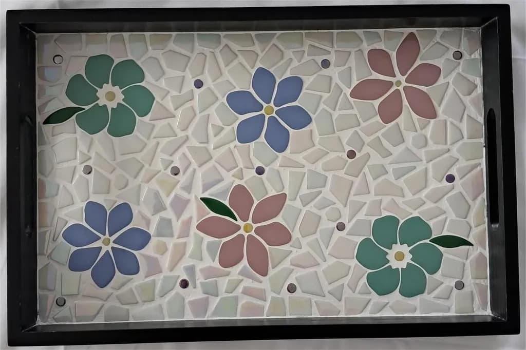 Mosaic Blossom Tray