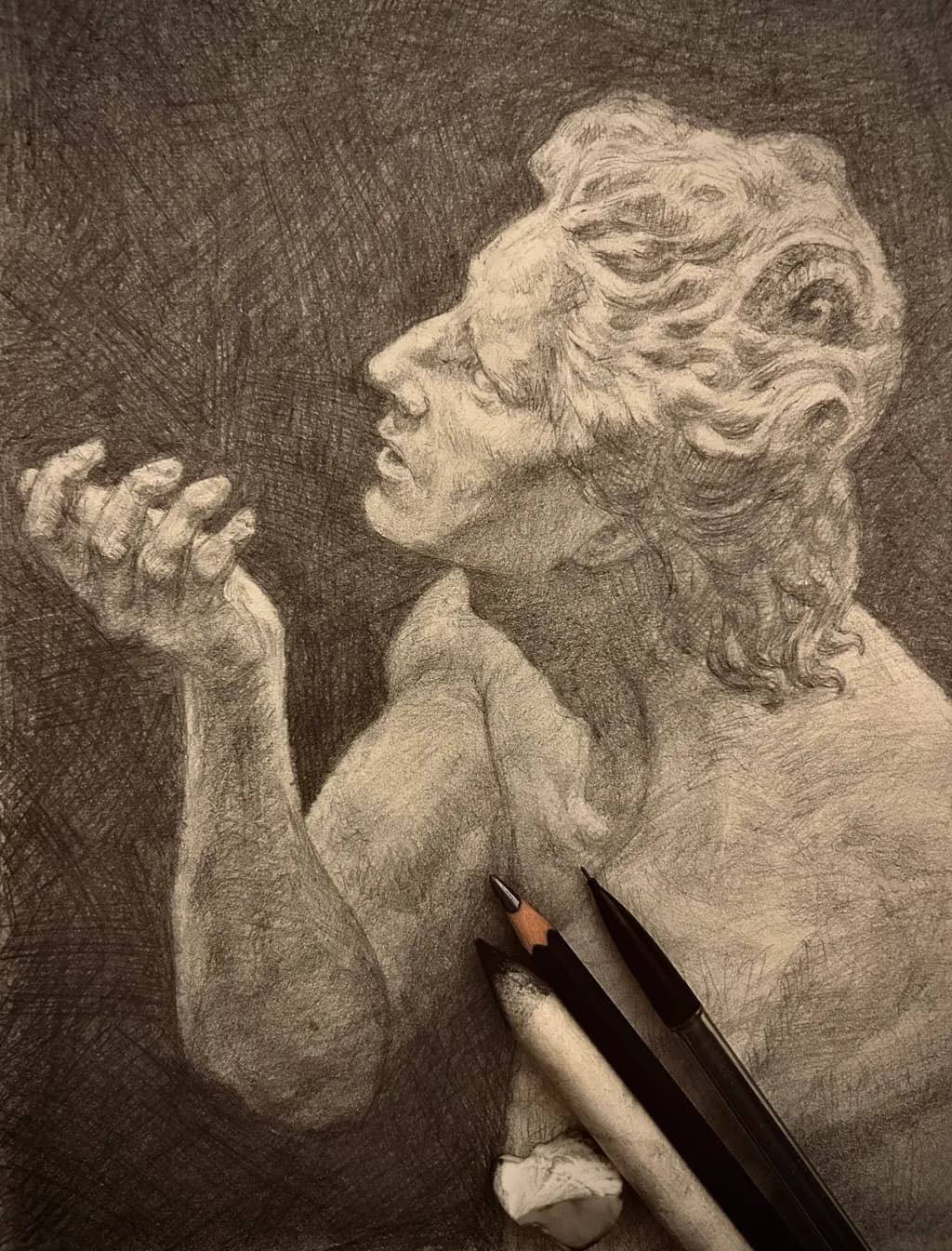 Contemplation in Charcoal