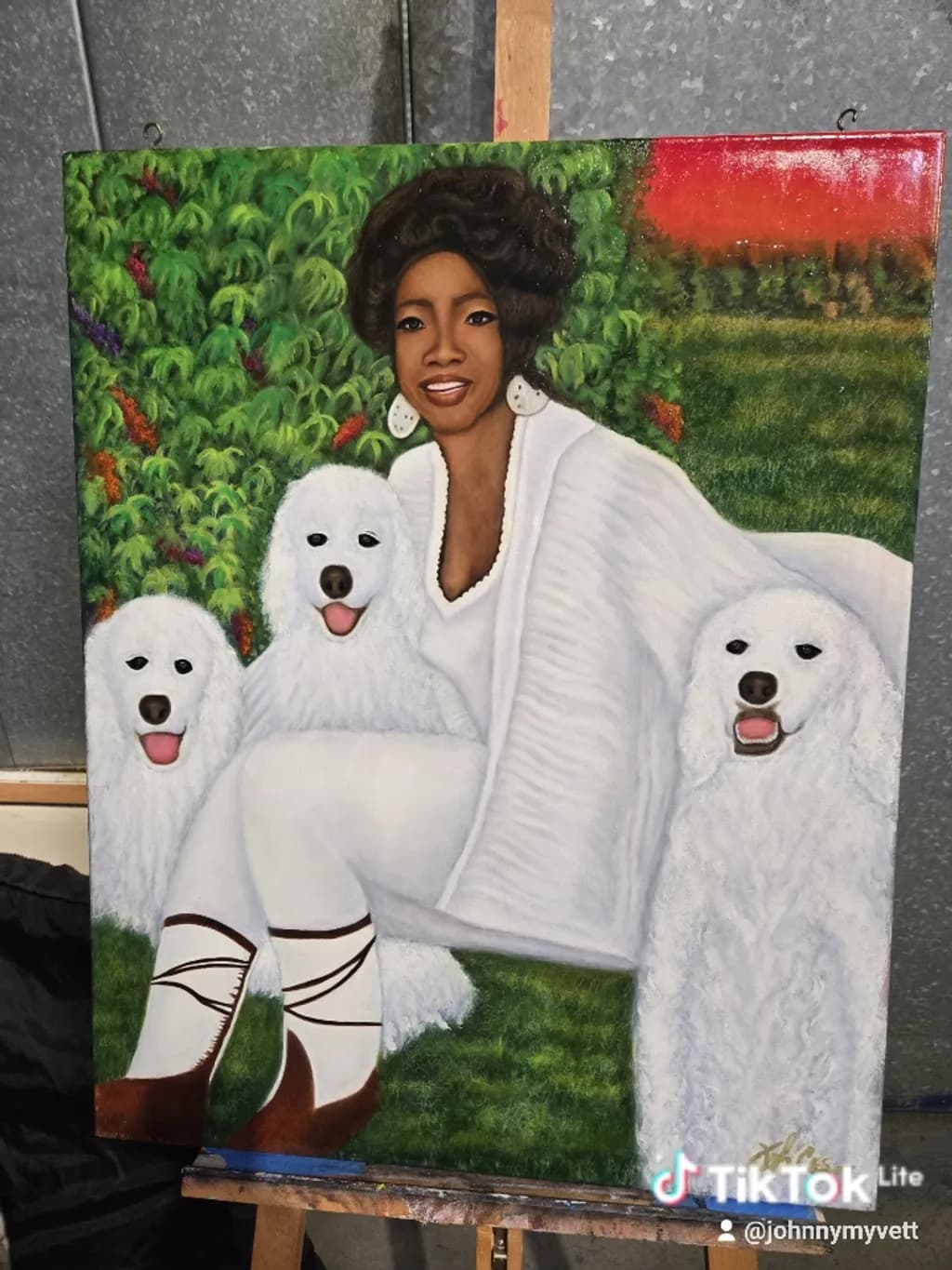Lady with Poodles