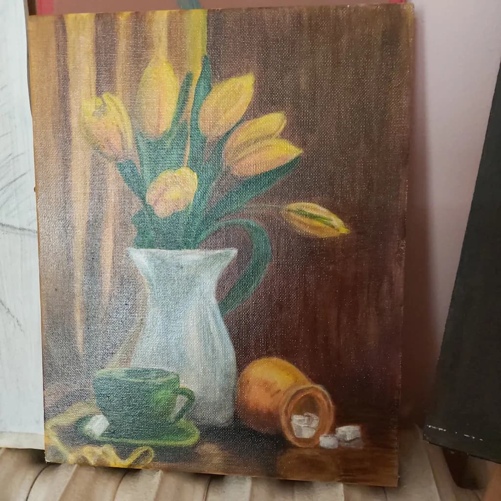 Yellow Tulip Still Life