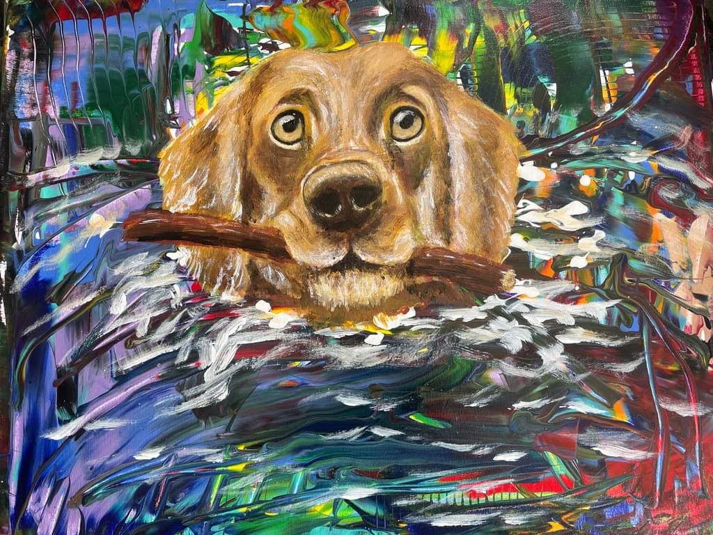 Golden Retriever Waterscape