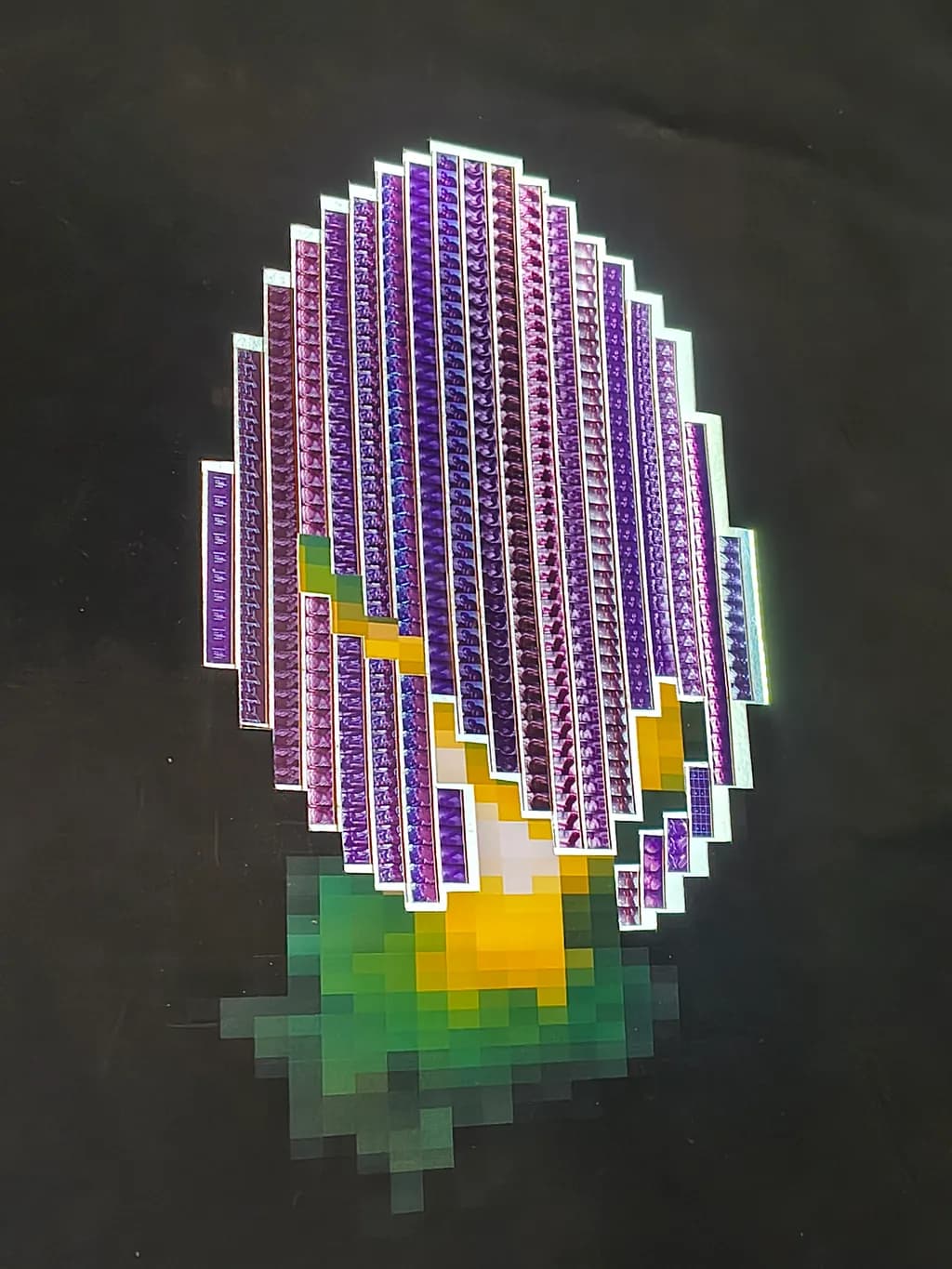 Pixelated Purple Flower