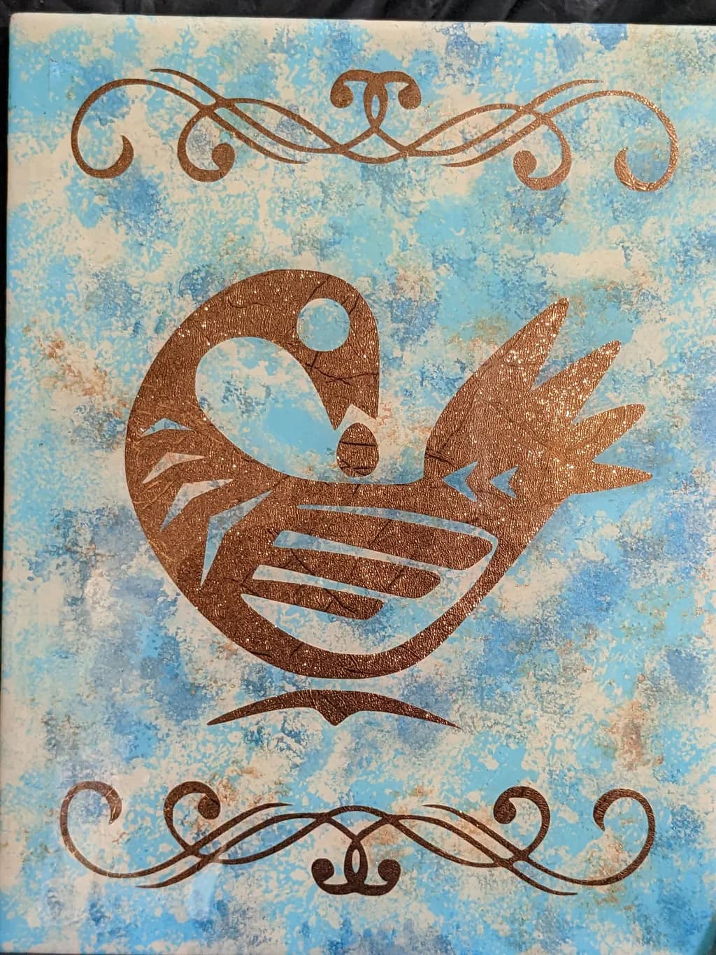 Copper Bird Silhouette