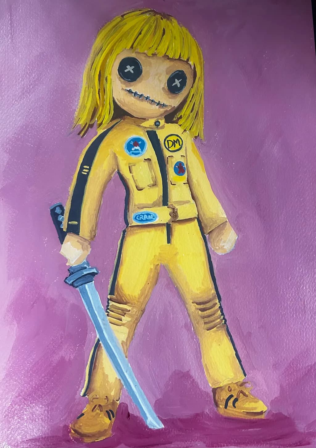 Yellow Samurai Doll