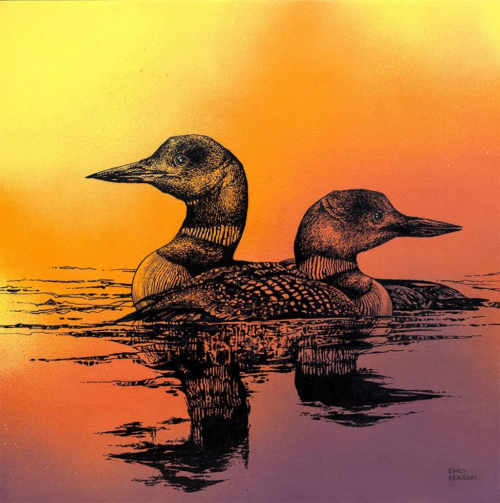 Loons at Dusk