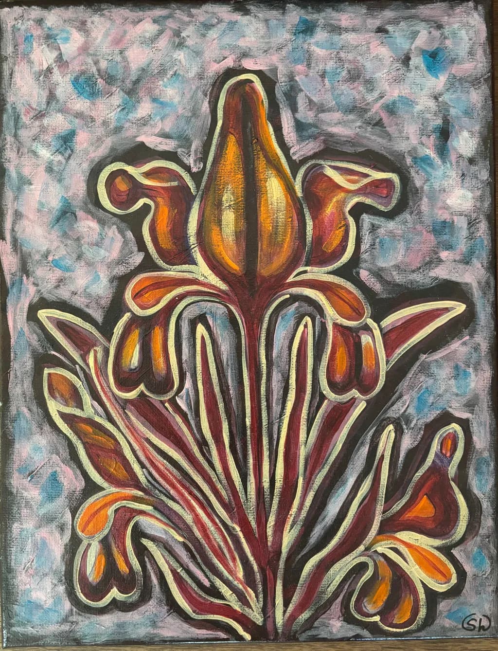 Orange Iris Bloom
